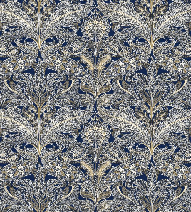 V&A Lacewing Fabric by Arley House Indigo
