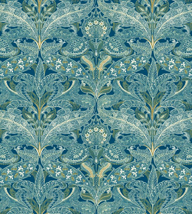 V&A Lacewing Fabric by Arley House Jade