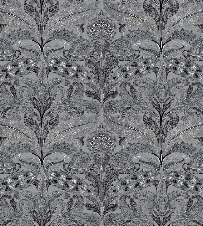 V&A Lacewing Fabric by Arley House Slate Grey