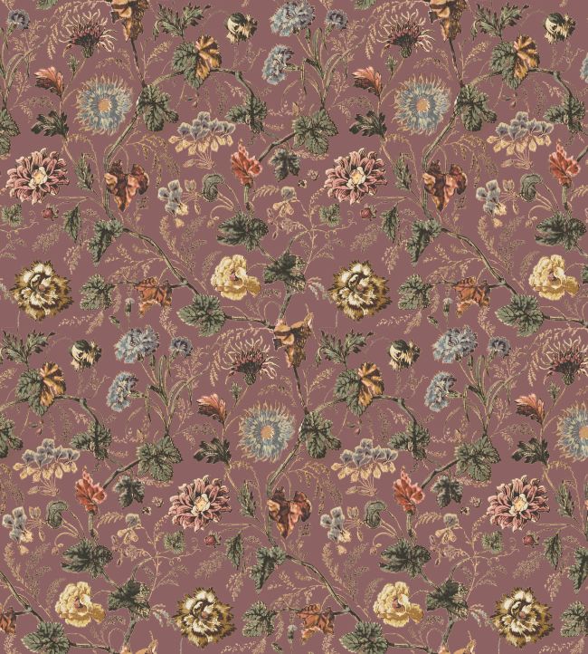V&A Meadow Fabric by Arley House Pink