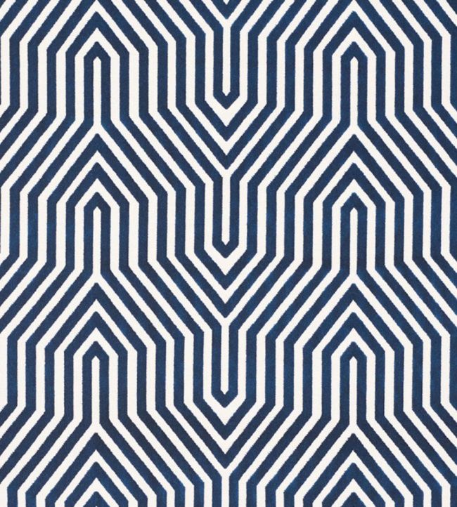 Vanderbilt Velvet Fabric by Schumacher Bleu