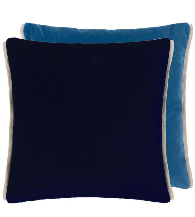 Varese Cushion 43 x 43cm by Designers Guild Denim & Teal