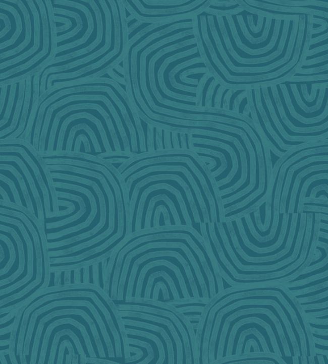 Venation Wallpaper by Ohpopsi Teal