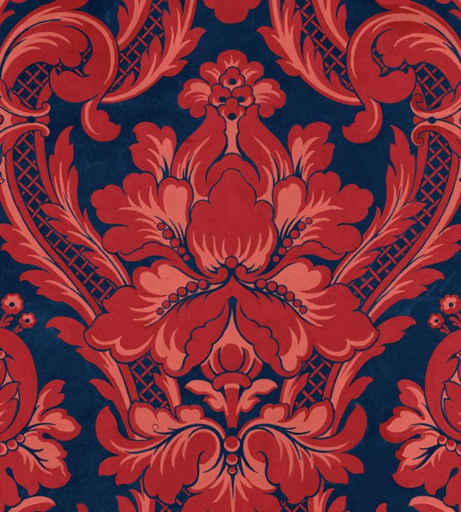 Venetian Damask Wallpaper by Coordonne Vermilion