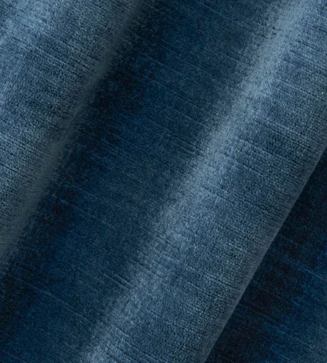 Venetian Linen Velvet Fabric by Volga Linen Midnight Blue