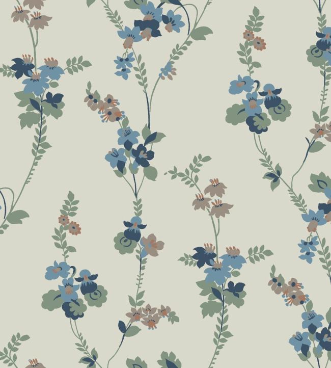 Vera Wallpaper by Borastapeter Blue