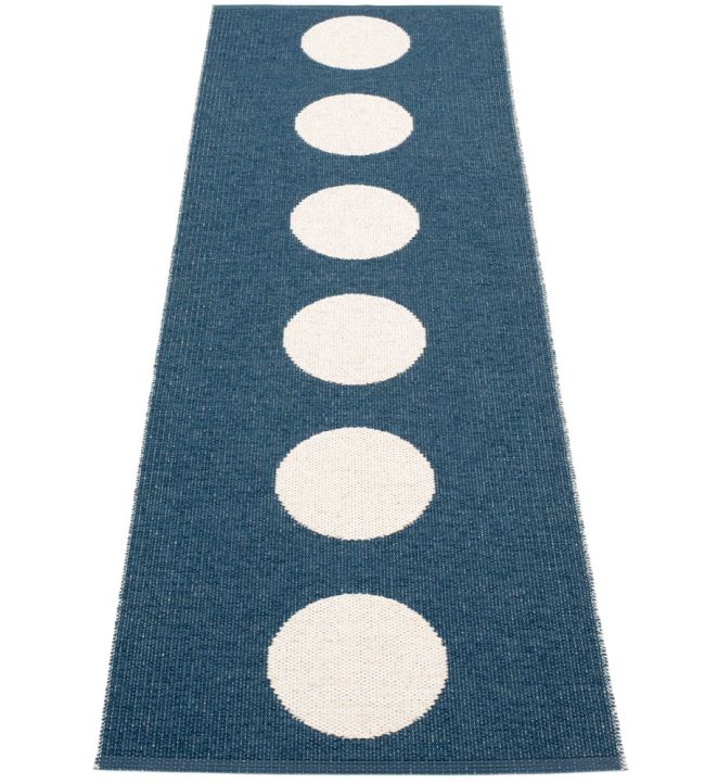 Pappelina Vera Runner rug Ocean Blue/Vanilla VE3F722 Ocean Blue/Vanilla
