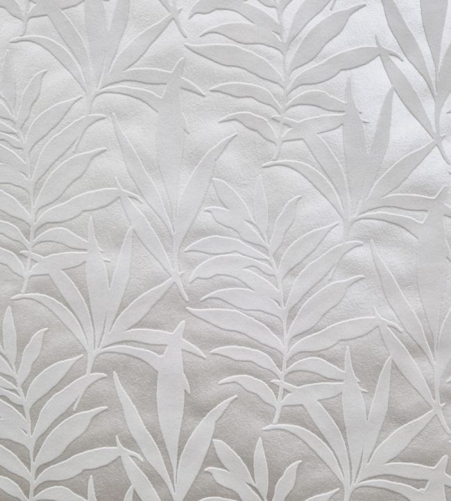 Verdi Flock Wallpaper by 1838 Wallcoverings Ivory