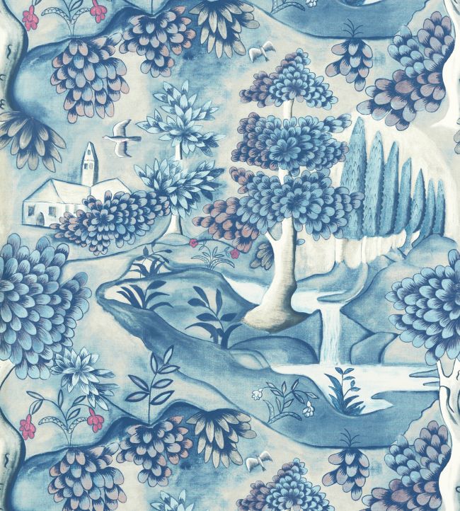 Verdure Wallpaper by Zoffany Indigo