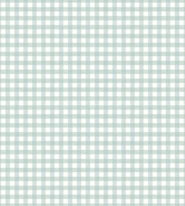 Vichy Check Wallpaper by Woodchip & Magnolia Duck Egg