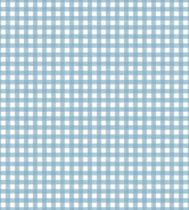 Vichy Check Wallpaper by Woodchip & Magnolia Sky Blue