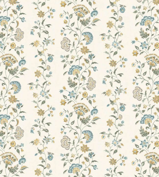 Victoria Fabric by Lewis & Wood Teal Ochre