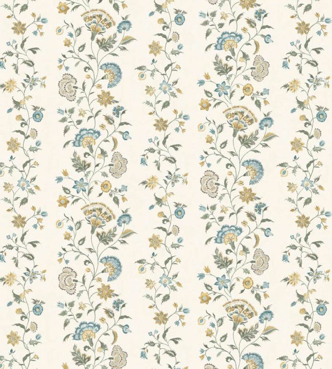 Victoria Wallpaper by Lewis & Wood Teal Ochre