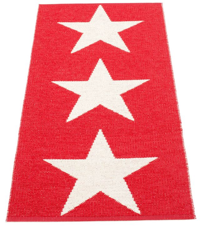 Pappelina Viggo One rug Red/Vanilla VI2S715 Red/Vanilla