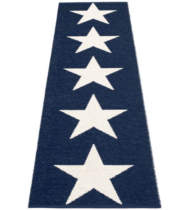 Pappelina Viggo One Runner rug Dark Blue/Vanilla VI3G725 Dark Blue/Vanilla