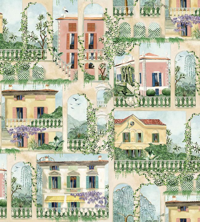 Villa Como Fabric by Osborne & Little Terracotta
