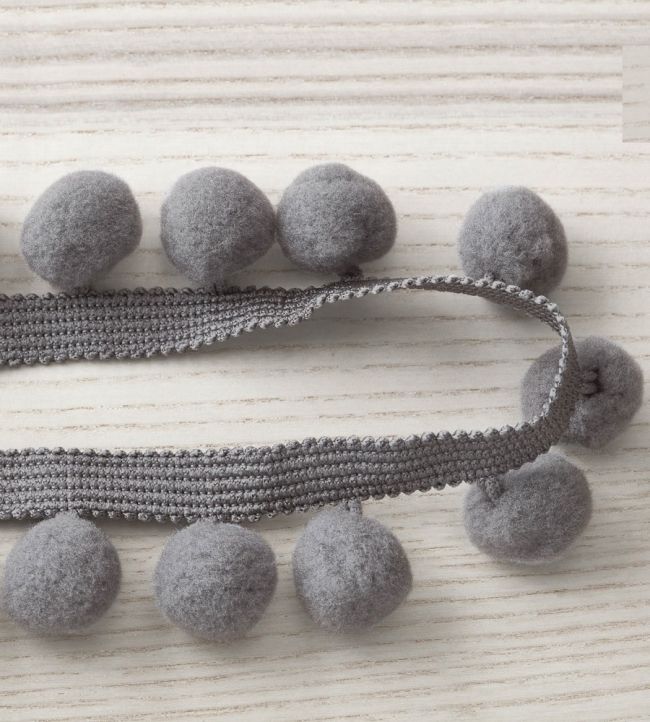 Pom Pom Braid Trimming by Villa Nova Grey