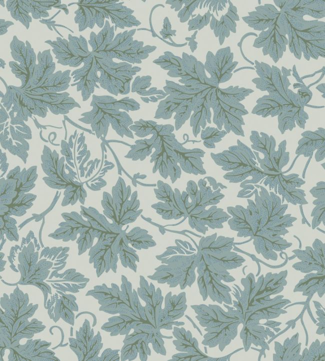 Vine Leaf Wallpaper by Farrow & Ball Blue