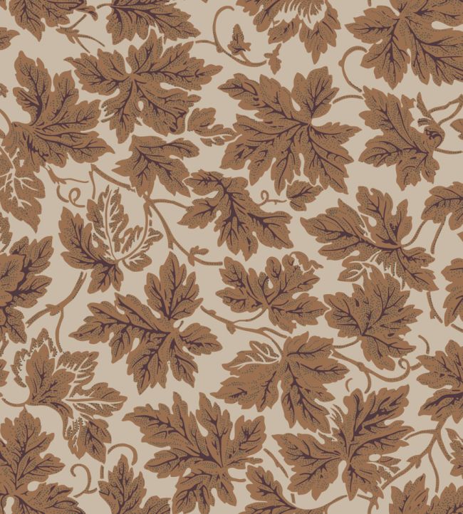 Vine Leaf Wallpaper by Farrow & Ball Brown