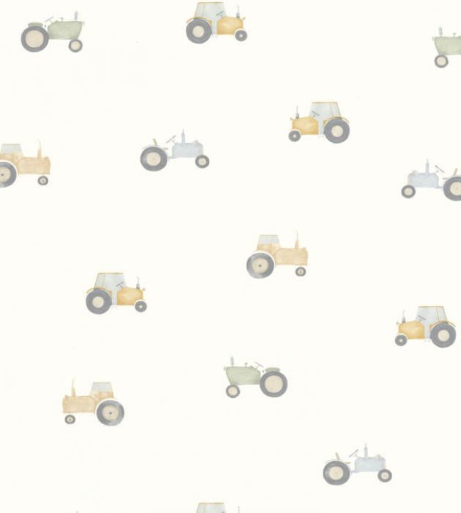 Vintage Tractor Wallpaper by Casadeco Naturel
