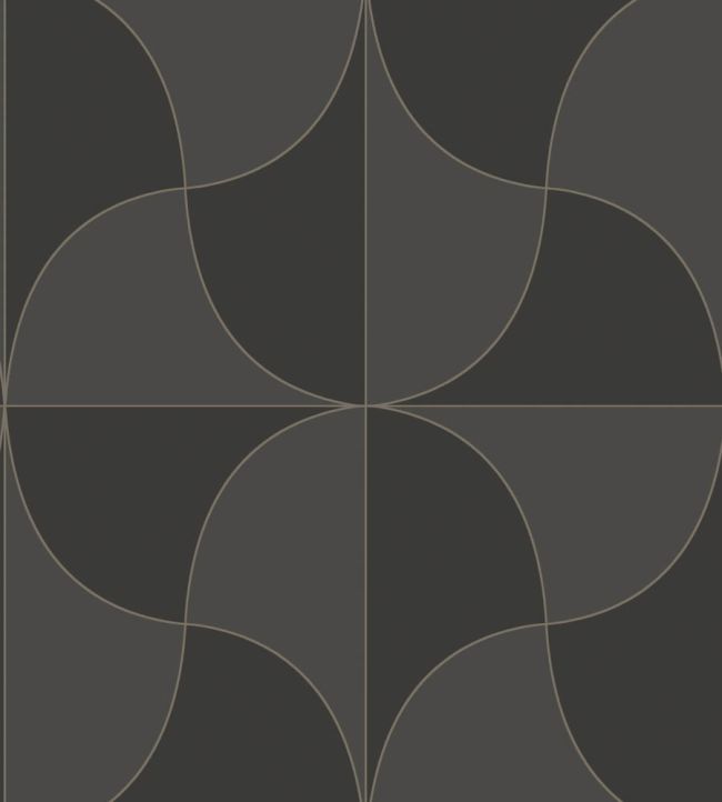 Virevolte Wallpaper by Casadeco Noir Reglisse