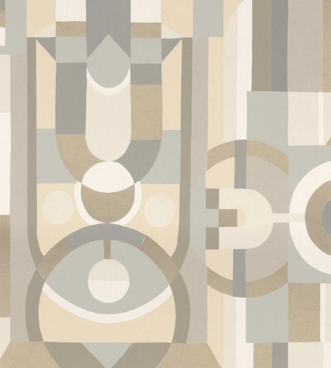 Vitrail Wallpaper by Casamance Blanc/Sable