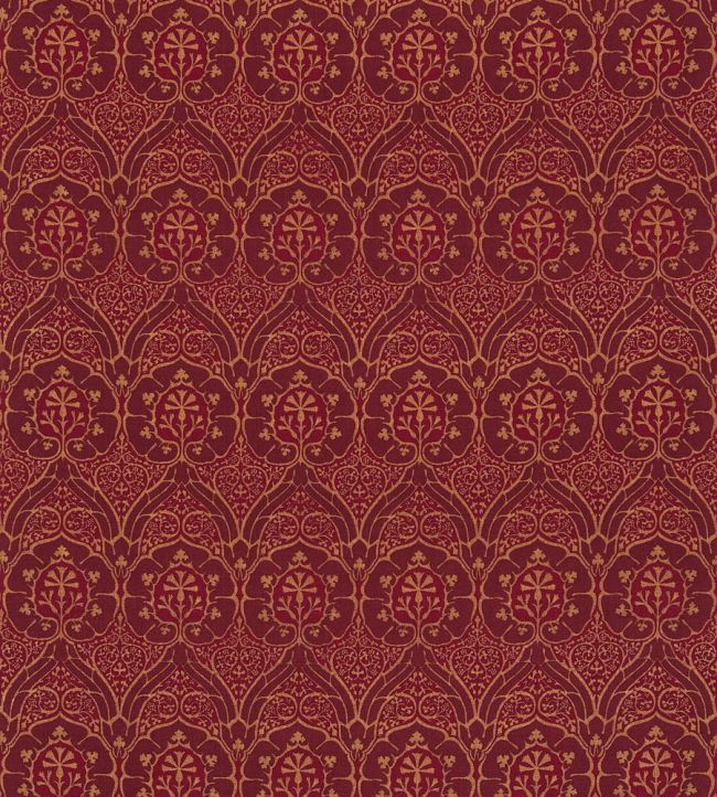 Voysey Fabric by Morris & Co Red