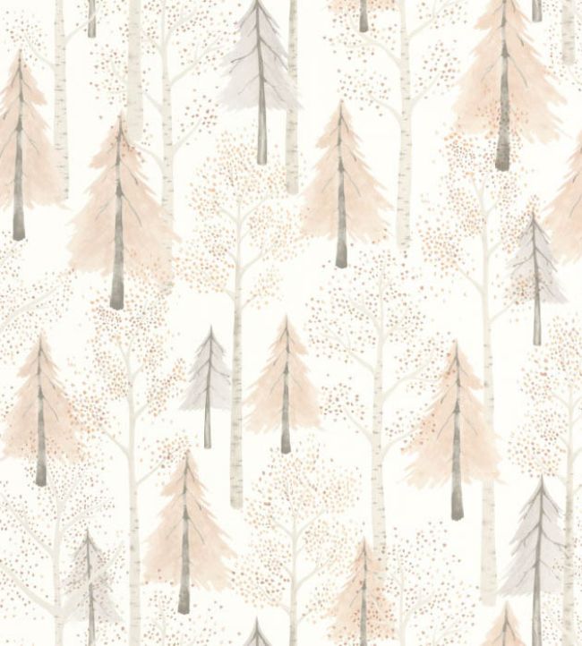 Walk In The Forest Wallpaper by Casadeco Beige Nude