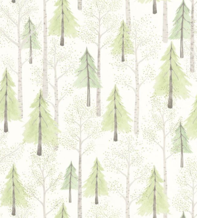 Walk In The Forest Wallpaper by Casadeco Vert Amande