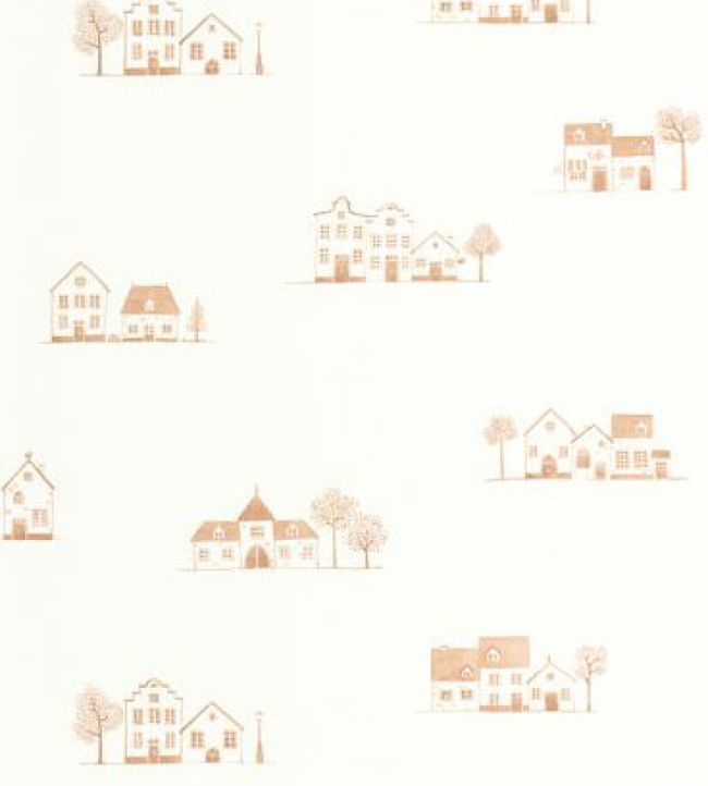 Walk In The Village Wallpaper by Casadeco Brique