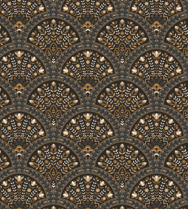 Wallace Wallpaper by Casadeco Noir Fusain