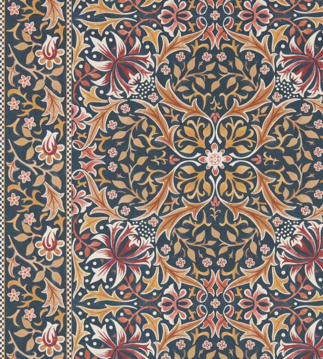 Walthamstow Wallpaper by Morris & Co Indigo/Gold