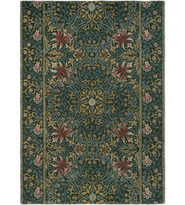 Morris & Co Walthamstow rug Forest/Teal 130707140200 Forest/Teal