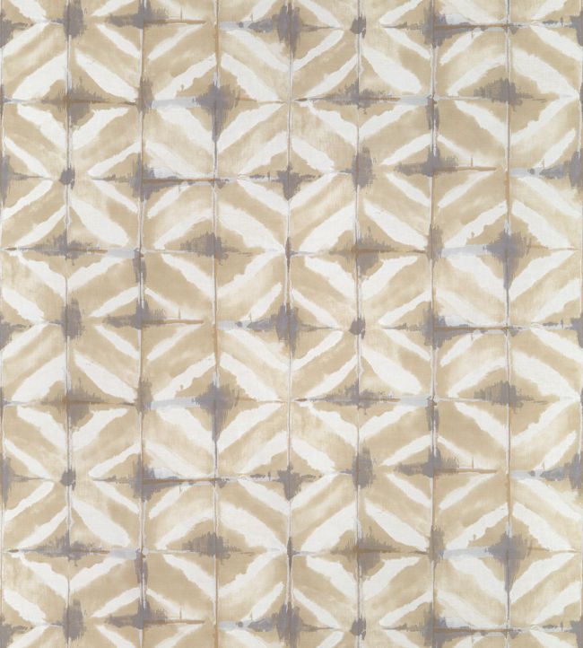 Water Blocks Fabric by Thibaut Beige