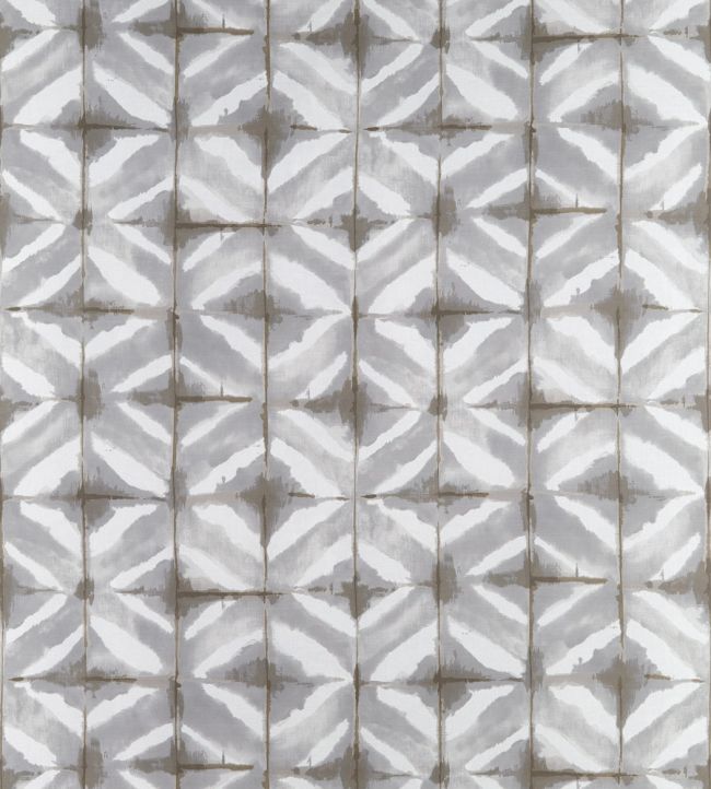 Water Blocks Fabric by Thibaut Grey
