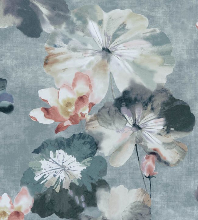 Water Lilies Wallpaper by 1838 Wallcoverings Mineral