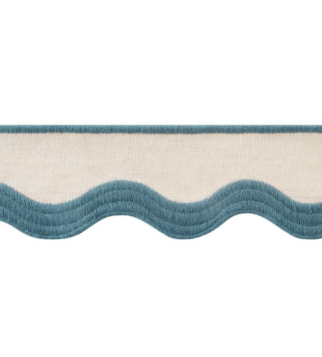 Wave Tape Trimming by Thibaut Peacock on Linen