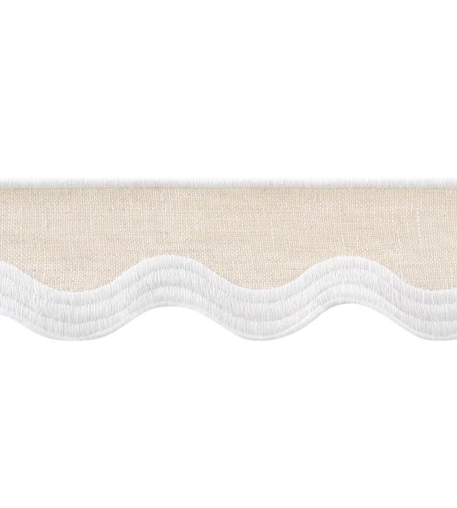 Wave Tape Trimming by Thibaut White on Linen