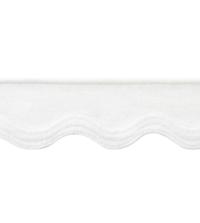 Wave Tape Trimming by Thibaut White on White