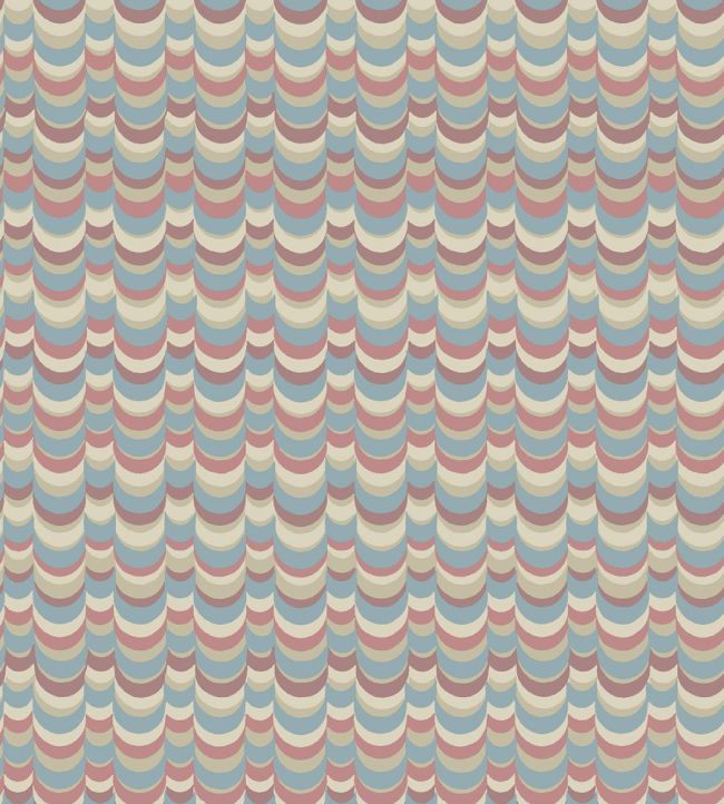 Wavelet Wallpaper by Cole & Son Pompadour, Tuscan Red & Stone