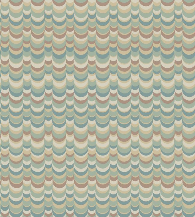Wavelet Wallpaper by Cole & Son Seafoam, Ginger & Oat