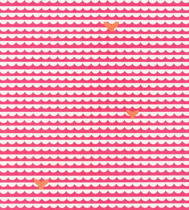 We Sailed Away Wallpaper by Christopher Farr Cloth Fushcia