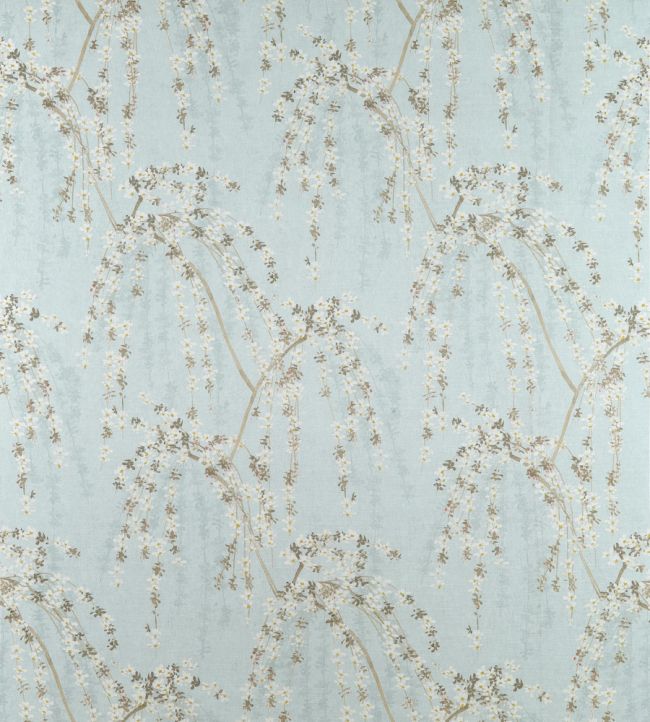 Weeping Blossom Fabric by Thibaut Blue