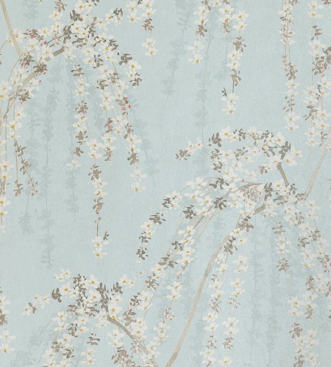 Weeping Blossom Wallpaper by Thibaut Blue