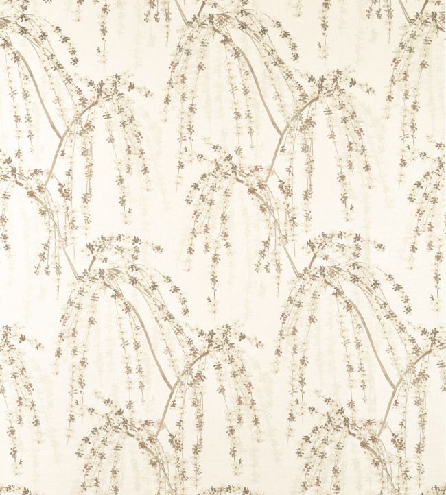 Weeping Blossom Fabric by Thibaut White