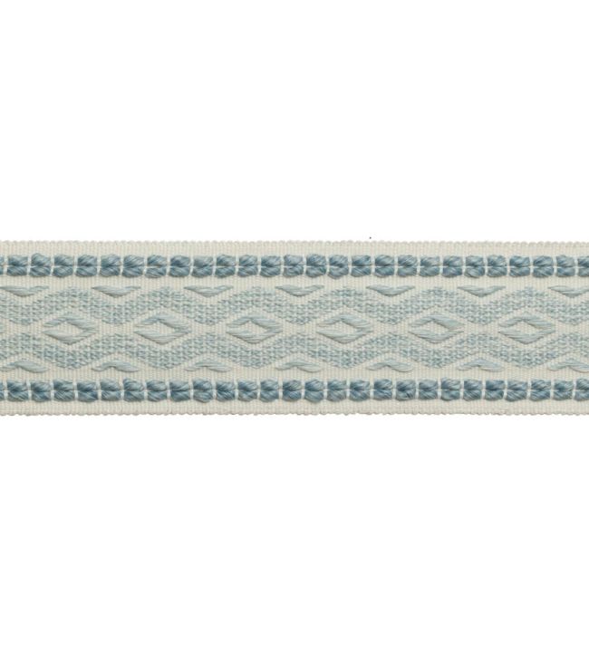 Westport Diamond Border Trimming by Samuel & Sons Bluestone