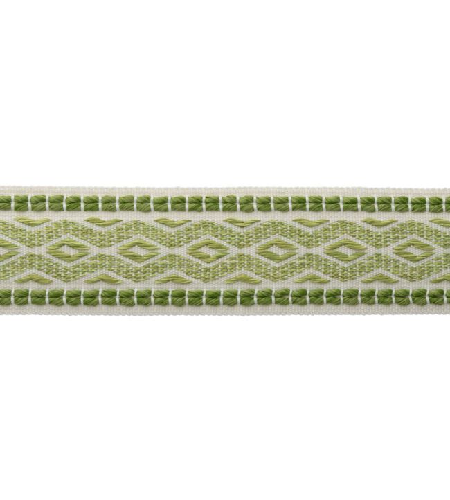 Westport Diamond Border Trimming by Samuel & Sons Spring Green