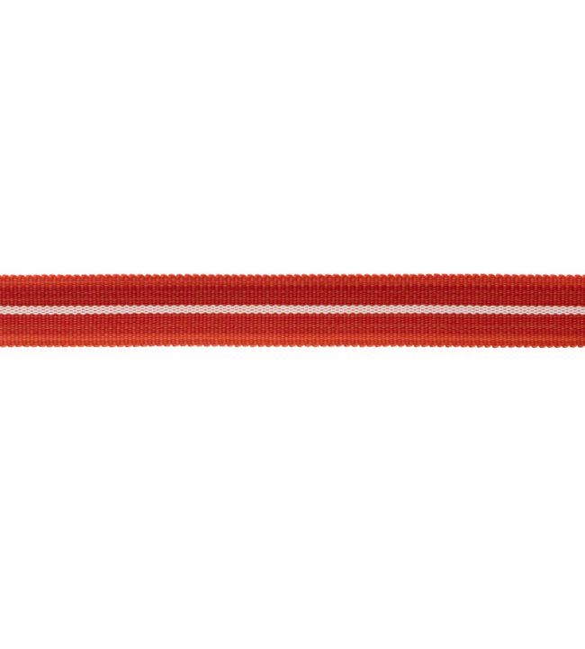 Westport Striped Border Trimming by Samuel & Sons Red Coral