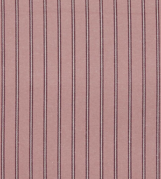 Weymouth Stripe Fabric by Ian Mankin Raspberry/Plum