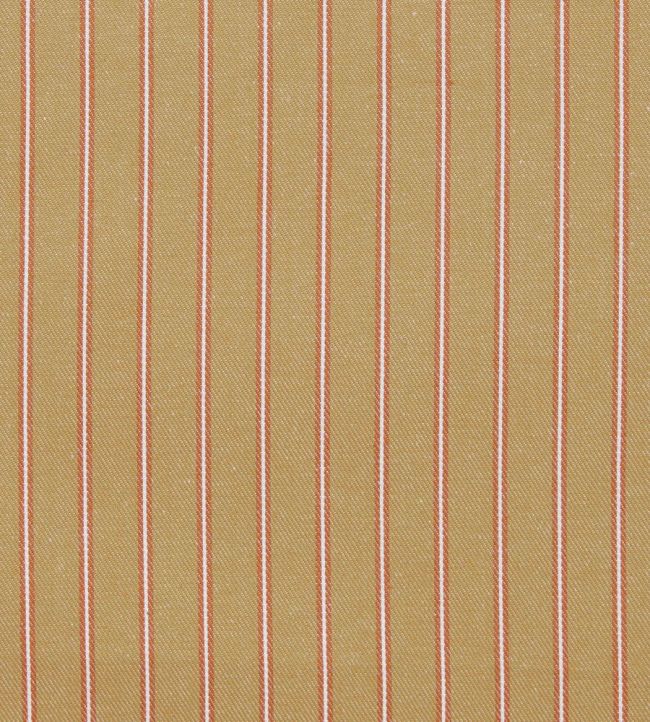 Weymouth Stripe Fabric by Ian Mankin Rust/Mustard